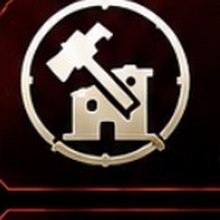 Icono del tema del Día 2: un martillo y una casa, representando Construcción / Desarrollo